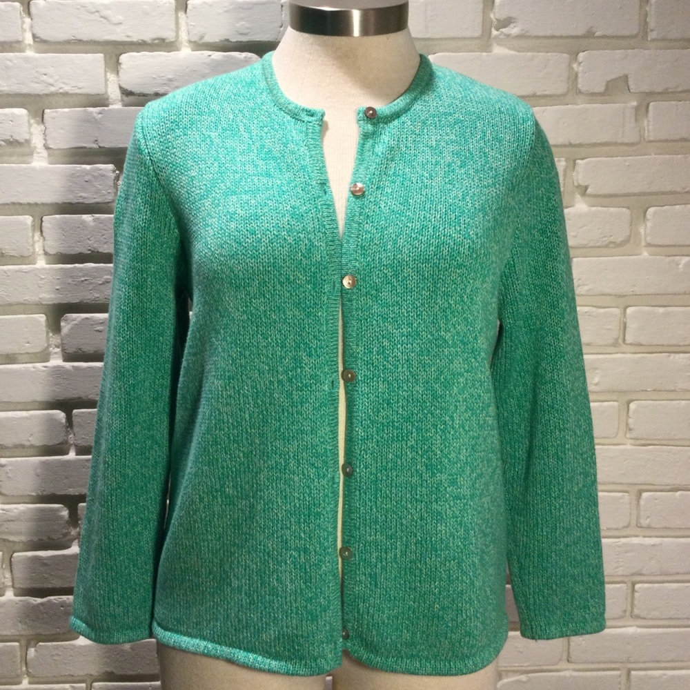 L.L. Bean Teal Cardigan Sweater